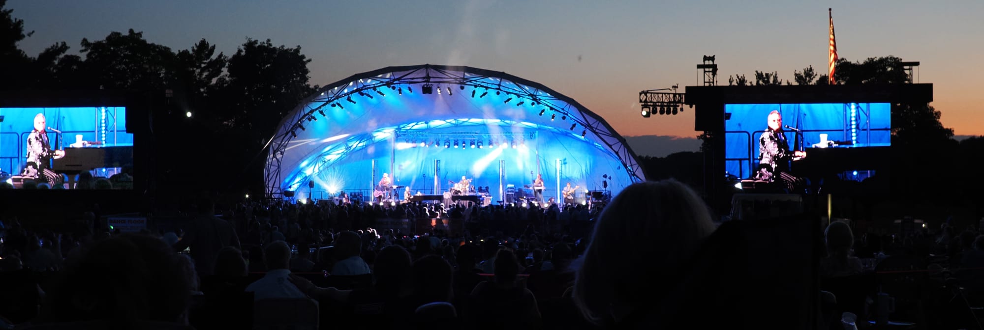 outdoor concert venue at sunset Corpus Christi