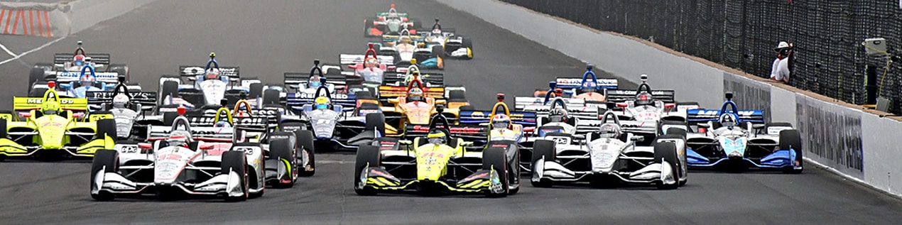 indy cars racing to through the start line Corpus Christi